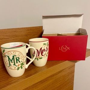 NWT- Lenox Mr. & Mrs. Cups